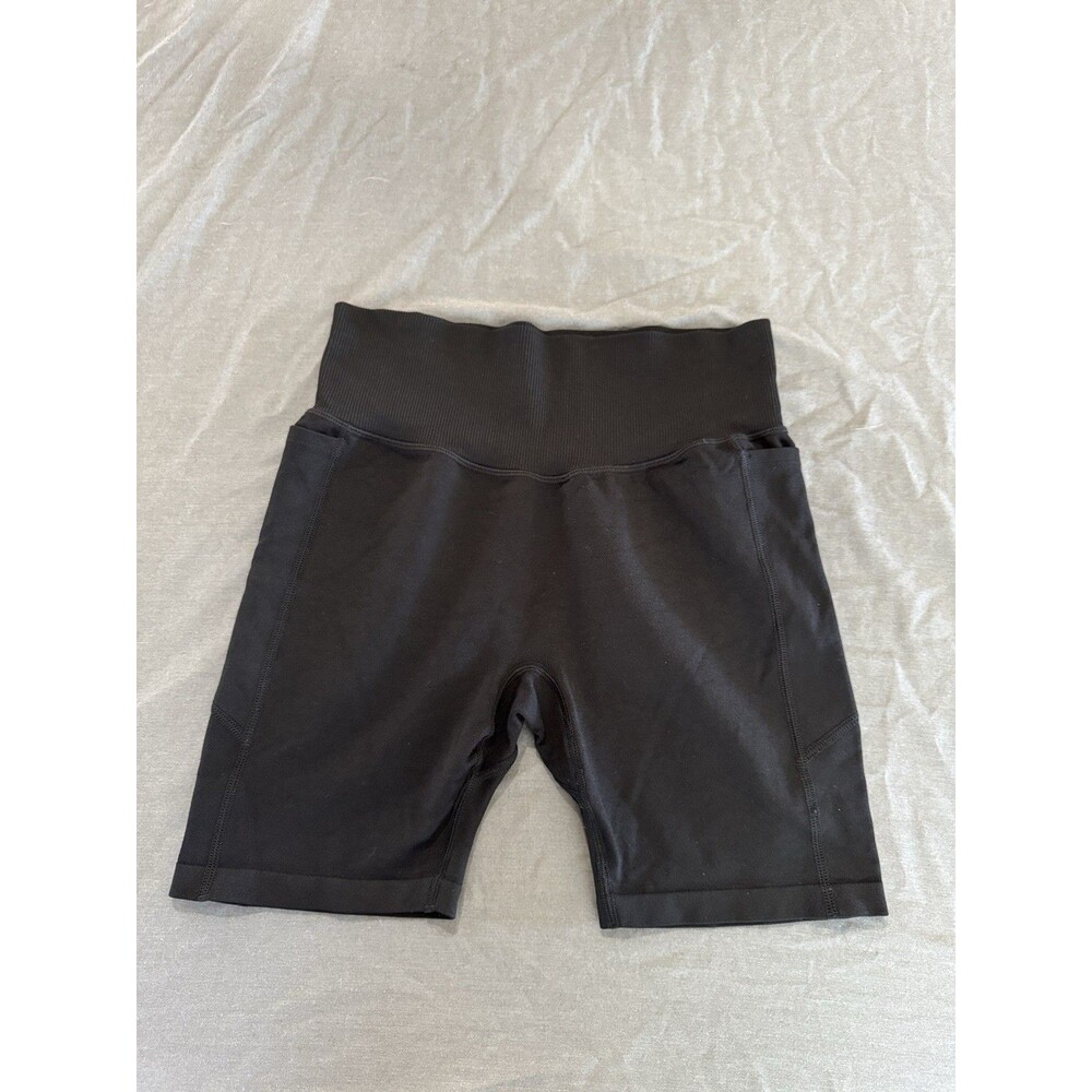 Victoria's Secret Pink Active Soft Bike Shorts Size M, Black High Waist Yoga